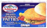 Bell & Evans Air Chilled uncooked breaded chicken patties, raised without antibiotics, 4-4 oz patties Center Front Picture