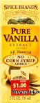 Spice Islands  vanilla pure extract, no corn syrup added Center Front Picture