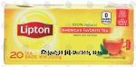 Lipton  100% natural, 20 tea bags Center Front Picture