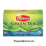 Lipton Tea Bags Green Tea Naturally Decaffeinated Center Front Picture