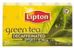 Lipton Tea Bags Green Tea Naturally Decaffeinated Center Front Picture