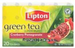 Lipton Superfruit Cranberry Pomegranate, 100% natural green tea, 20 tea bags Center Front Picture