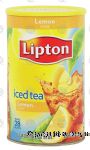 Lipton  sugar sweetened iced tea mix, lemon flavor Center Front Picture