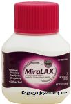 MiraLAX  relieves occasional constipation, softens stool, 7 once-daily doses Center Front Picture