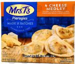 Mrs. T's Pierogies four cheese medley; cheddar, parmesan, romano & swiss and creamy whipped potatoes, 12 pierogies Center Front Picture