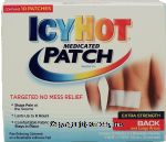 Icy Hot Patch pain relieving ointment on a breathable adhesive pad, 5% menthol, back and large area, x strength Center Front Picture