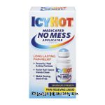 Icy Hot  maximum strength pain relieving liquid, medicated no mess applicator, 16% menthol Center Front Picture