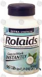 Rolaids  extra strength antacid/calcium & magnesium supplement, 96 chewable tablets, mint flavored Center Front Picture