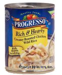 Progresso Rich & Hearty creamy roasted chicken wild rice soup Center Front Picture