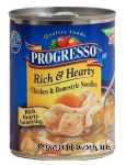 Progresso Rich & Hearty chicken & homestyle noodles soup Center Front Picture