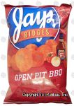 Jay's Ridges open pit bbq flavored potato chips Center Front Picture