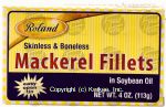 Roland  mackerel fillets skinless & boneless in soybean oil Center Front Picture