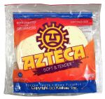 Azteca  10 flour tortillas, soft taco size Center Front Picture