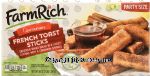 Farm Rich Party Size french toast sticks, cinnamon, frozen box Center Front Picture