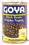 Goya  black beans, frijoles negros Center Front Picture