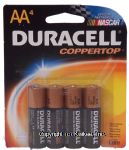 Duracell Coppertop aa alkaline batteries Center Front Picture