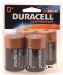 Duracell Coppertop d size alkaline batteries Center Front Picture