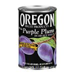 Oregon Fruit Products Purple Plums Whole In Heavy Syrup Center Front Picture