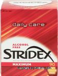 Stridex  alcohol free maximum daily care soft touch pads, acne medication Center Front Picture