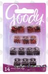 Goody  micro claw hair clips, brown / black Center Front Picture