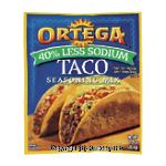 Ortega  taco seasoning mix, 40% less sodium Center Front Picture