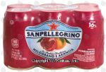 Sanpellegrino  melograno e arancia; sparkling pomegranate & orange, 16% juice from concentrate, 6-11.15 fl oz cans Center Front Picture