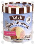 Edy's Slow Churned neapolitan light ice cream, no sugar added Center Front Picture