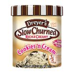 Dreyer's/Edy's Slow Churned Cookies'n Cream Light Ice Cream Center Front Picture