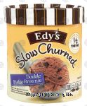 Edy's Slow Churned double fudge brownie in light chocolate ice cream Center Front Picture