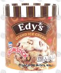 Edy's Drumstick vanilla ice cream swirled with fudge, choco coated peanuts, and cone pieces Center Front Picture