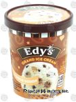 Edy's Grand Ice Cream cookie dough; vanilla ice cream w/cookie dough pieces and chocolaty chips Center Front Picture