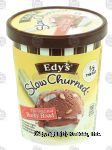 Edy's Slow Churned rocky road; chocolate light ice cream w/marshmallows and roasted almonds Center Front Picture