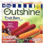 Nestle Outshine fruit bars; cherry, grape, tangerine, made with real fruit or fruit juice, 12 count Center Front Picture