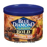 Blue Diamond Bold habanero BBQ flavored almonds Center Front Picture