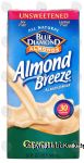 Blue Diamond Almond Breeze unsweetened almond milk, original, soy free, lactose free Center Front Picture