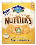 Blue Diamond Nut-Thins almond, nut & rice cracker snacks, pepper jack cheese, wheat & gluten free Center Front Picture