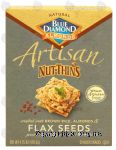 Blue Diamond Artisan nut-thins; almonds, crackers crafted with brown rice, almonds & flax seeds, wheat & gluten free Center Front Picture