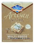 Blue Diamond Artisan Nut-Thins, brown rice, almonds & multi-seeds snack crackers Center Front Picture