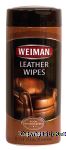 Weiman  leather wipes, naturally cleans, conditions restores & protects leather Center Front Picture