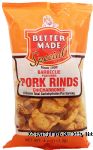 Better Made  barbecue flavored pork rinds, chicharrones Center Front Picture