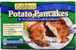 Golden  8 potato pancakes, traditional latke Center Front Picture