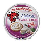 The Laughing Cow Light garlic & herb flavor spreadable cheese wedges, 8-wedges Center Front Picture