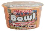 Maruchan Bowl hot & spicy chicken flavor, ramen noodles with vegetables Center Front Picture