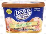 Dean's Country Fresh neapolitan; chocolate, strawberry & vanilla ice cream Center Front Picture