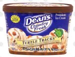 Dean's Country Fresh Turtle Tracks; vanilla ice cream with caramel and choco covered pecan pieces Center Front Picture