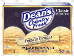 Dean's Country Fresh french vanilla ice cream in custard mix Center Front Picture