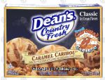 Dean's Country Fresh Caramel Caribou; toffee flavored ice cream with caramel cups and caramel Center Front Picture