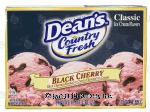 Dean's Country Fresh black cherry in cherry flavored ice cream Center Front Picture