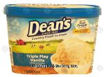 Dean's Country Fresh Triple Play; vanilla, vanilla bean, and french vanilla ice cream Center Front Picture