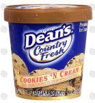 Dean's Country Fresh cookies 'n cream ice cream Center Front Picture